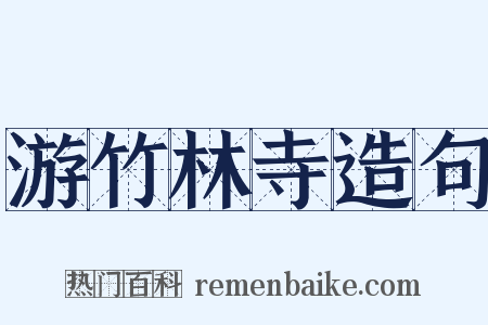 游竹林寺造句是什么意思的图片